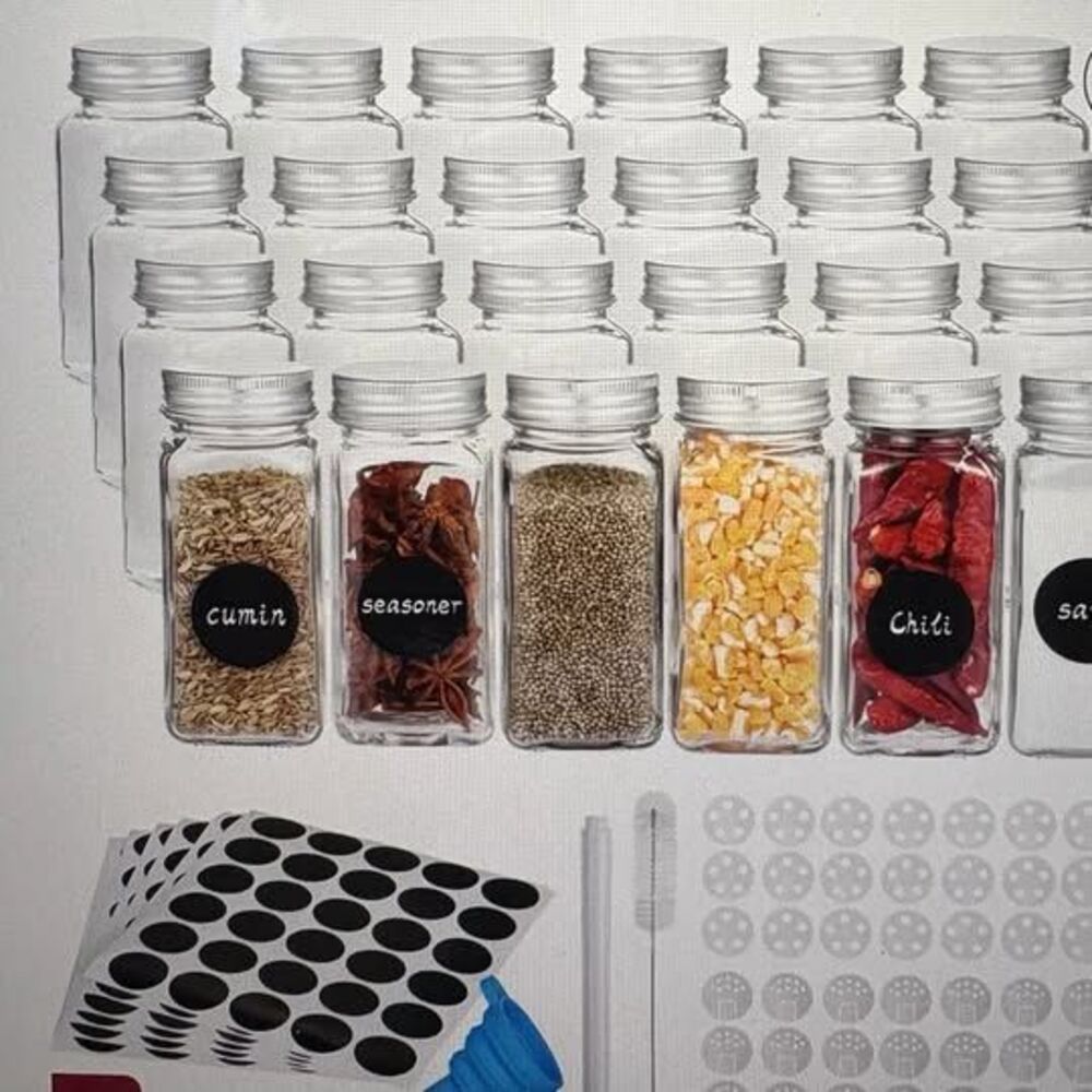 NEW Prep & Savour 4oz Spice Jar Set- Set of 24